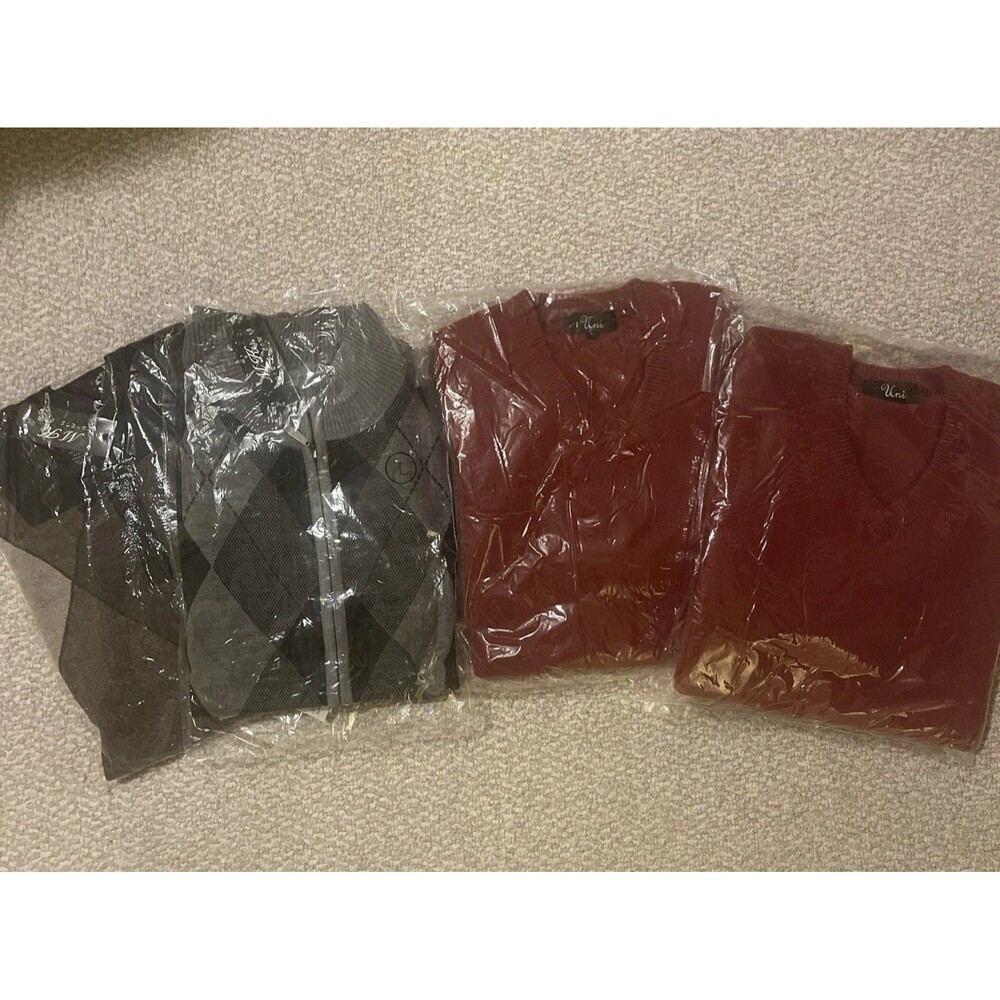 MK Shirts Uni Sweatshirts/Jacket Large New Black Red Brown - Lot Of 4 Wholesale